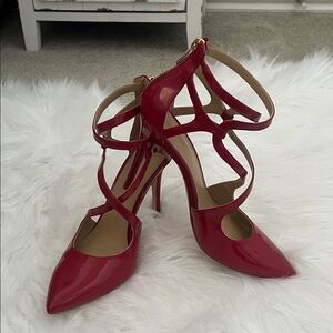 Michael Kors Red Patent Strappy Heels
